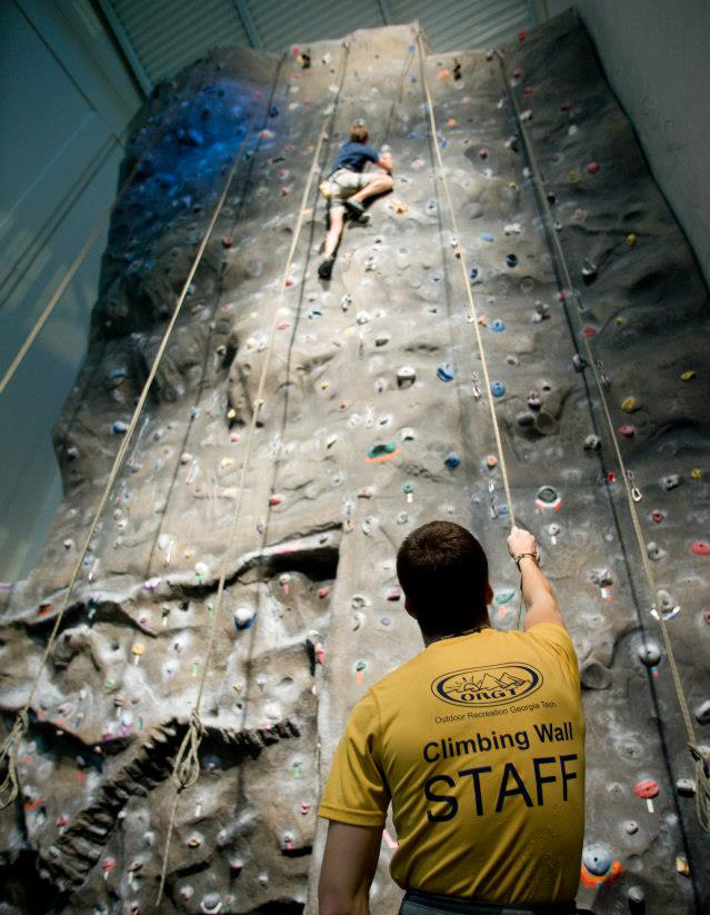 climbing wall at the CRC